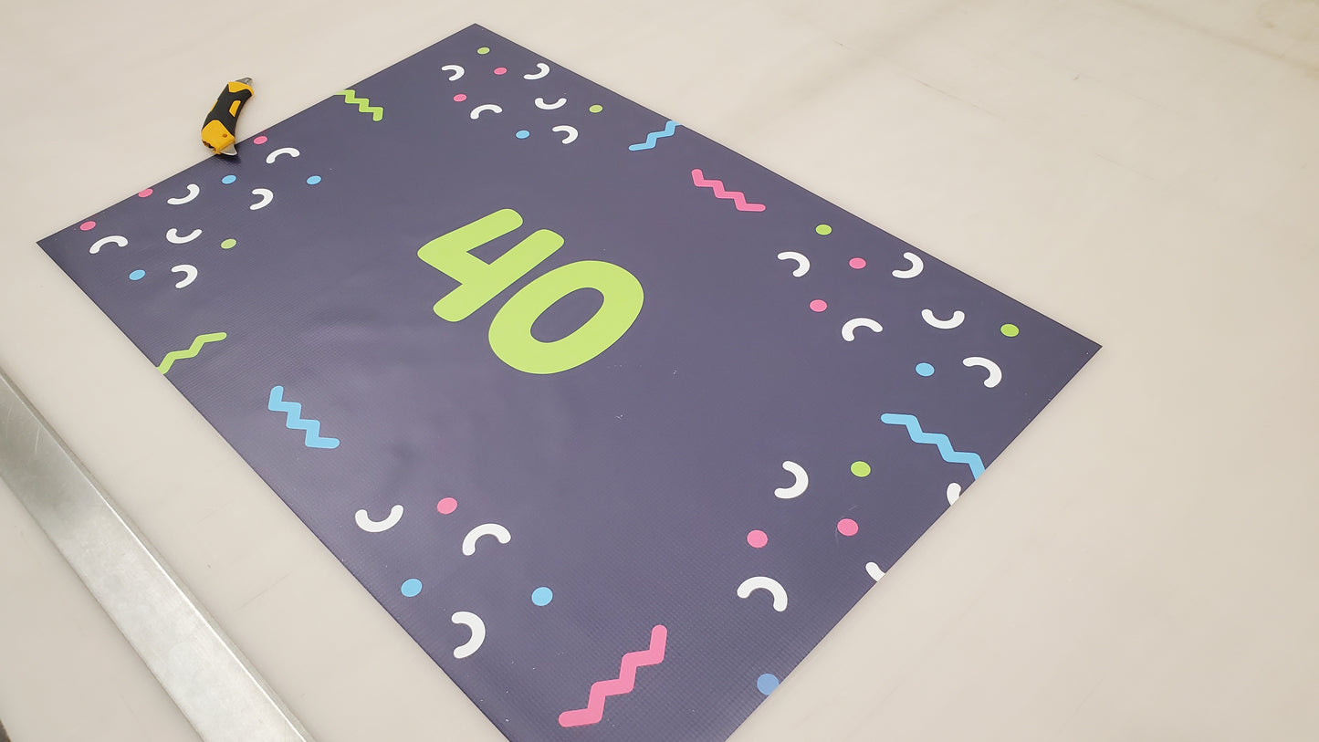 Custom Printed Birthday Celebration Banner for Restaurant 3ft x 2ft - Print with Provision Custom Banner Printing Custom Outdoor & Indoor Sign