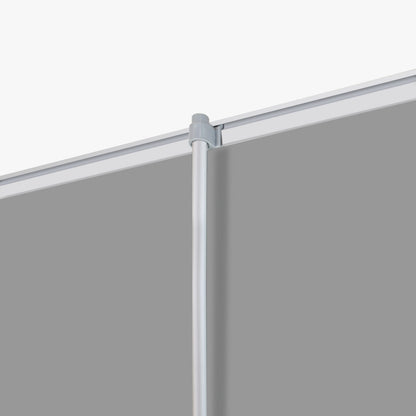 Top rail and support pole of retractable banner stand, sturdy hardware for secure pop up banner display at events and trade shows.