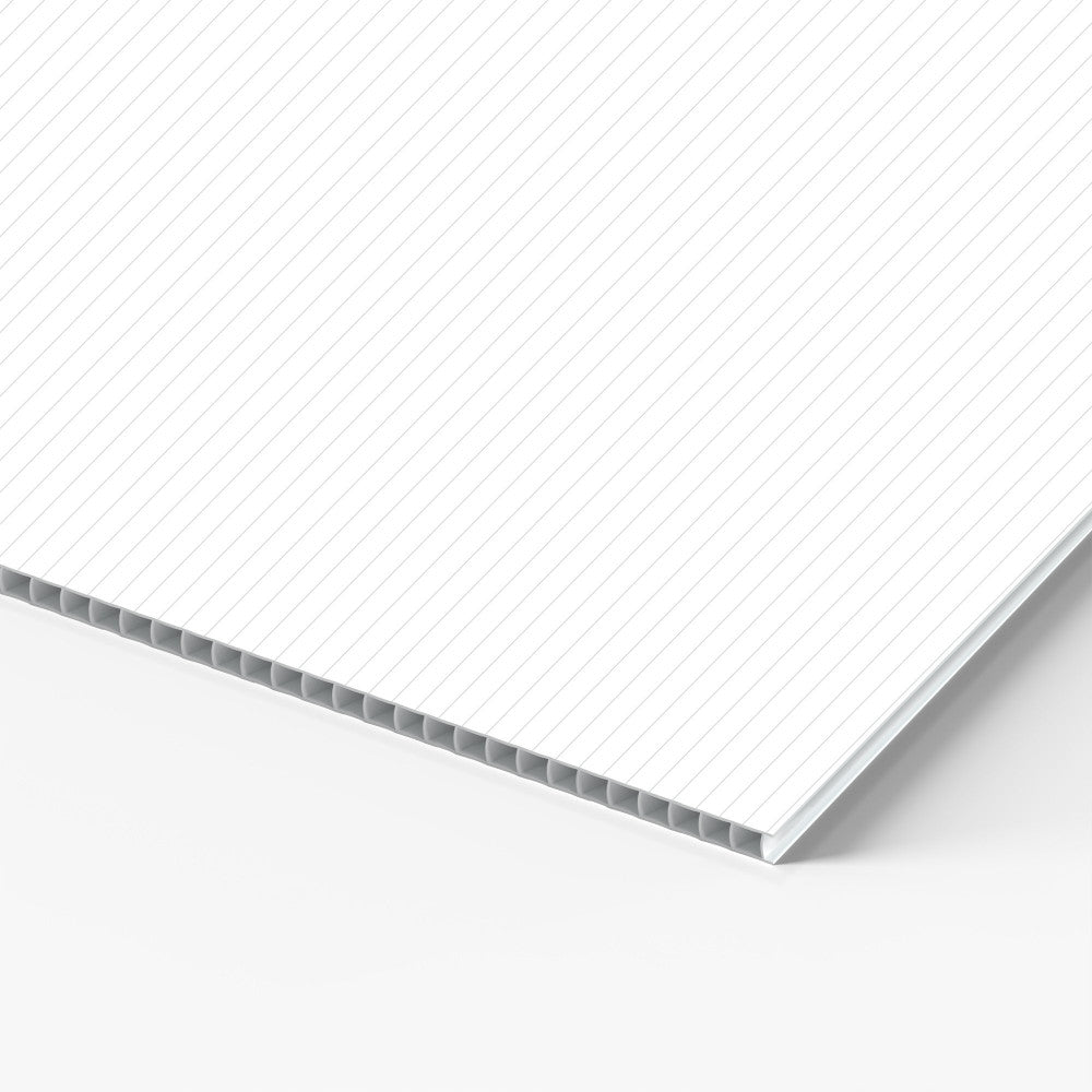 Blank white 4mm coroplast sign panel, lightweight corrugated plastic sheet for custom yard signs and outdoor displays.